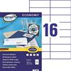 EUROPE 100 - Confezione da 1600 etichette autoadesive multiuso, 105 x 37 mm, compatibili con Laser, a getto d'inchiostro e fotocopiatore