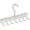InterDesign iDesign Classico Portacravatte, Gruccia porta cinture in metallo con 14 ganci ideale per cravatte e cinture, argento opaco