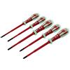 C.K Dextro VDE Slim - Set di cacciaviti elettrici a intaglio/PZ I 5 pezzi, fosforizzante, buona visibilità, realizzato con precisione, versatile, testato VDE, elevato comfort di lavoro 1