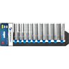 Högert Technik - Set Chiavi A Bussola, Set Bussole in Lega di Acciaio Al Cromo Vanadio, 76 mm, Chiave A Bussola, Kit Chiavi A Bussola, Colore: Nero, Blu, Grigio - HT1A888