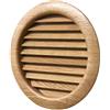 La Ventilazione LGRS125QL Griglia di Ventilazione tonda in legno quercia laccata, da incasso. Diametro 140 mm
