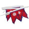 AZ FLAG Ghirlanda 6 Metri 20 Bandiere Nepal 21x15cm, Bandiera Nepalese 15 x 21 cm - Festone Bandierine