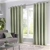 Fusion Sorbonne - Tende foderate con occhielli, 100% cotone, 117 x 137 cm, colore: Verde