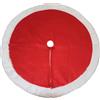 HEITMANN DECO - Coperta rotonda in tessuto - Protezione dagli aghi di pino - Base albero di Natale - Rosso, Bianco