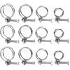 GIAK Fascetta Stringitubo a Doppio Filo 12 pezzi Stringitubo a Doppio Filo Regolabili Clip Tubi a Doppio Filo Flessibile in Acciaio Inox 304 Fascette Doppio Filo per 20 mm 25 mm 32 mm 36 mm Tubi