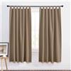 PONY DANCE Tende termiche isolanti - Tende oscuranti con zampe, per piccole finestre, cucina, casa, tessuto poliestere, risparmio energetico, L 140 x H 160 cm, colore: tortora marrone, 2 pezzi