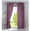 Gardinenbox Cationic Jena 2019037-2 - Set di 2 tende con passanti nascosti, 225 x 140 cm (altezza x larghezza), effetto lino, oscuranti, con fermatenda, colore: rosa antico