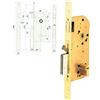 Tesa R200B566L Serratura di Sicurezza Monopunto per Porta d'Ingresso, Finitura Ottonata, Cilindro T60 30 x 30 mm, Rosetta E700L, 4 Catenacci da 14 mm e Fissaggi Inclusi