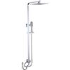 Clever 61028 Set di barra doccia estensibile a 2 vie, Saona Slim, cromato