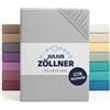 Julius Zöllner Lenzuolo con angoli elasticizzati in jersey per lettino, 100% jersey di cotone, certificato Oeko-Tex Standard 100, dimensioni: 60 x 120 cm/70 x 140 cm, 2 pezzi, grigio chiaro