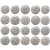 Ajuny Set di 20 Pomelli in Ceramica Bianco Fatti a Mano - Cassettiera per Mobili, Cassetti e Armadi - Ideali per Cucina e Bagno, Stile Vintage, Finitura Lucida Decorativi Manopola