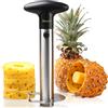 Deiss PRO affettatrice per Ananas - Taglia Ananas Acciaio - Strumento per sbucciare ananas e per rimuoverne il torsolo - Crea Perfetti Anelli di Ananas Senza Problemi - Lavabile in lavastoviglie