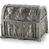 lachineuse - Cassetta per faraone in acciaio - 10 x 7,5 x 7,5 cm - Decorazione antico Egitto - Scatola per gioielli, chiavi, orologi - Idea regalo decorativa scatola portaoggetti urna - Colore metallo