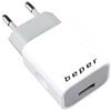BEPER XUADA001 - Adattatore a Muro USB, Caricatore USB, Alimentatore, Caricabatterie da Muro, Presa EU, Wall USB charger