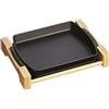 Staub Piastra Liscia in Ghisa con supporto in legno 33x22 cm