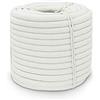 Aoneky Corda in Cotone Intrecciata 10/14/16mm, 30M - Corda di Cotone Macramè in Fibre Naturali per Decorazione, Barca, Sport (10mm x30M, bianco)