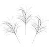 Flair Flower Ramo di Natale artificiale con foglie, glitter e pietre decorative, ramo decorativo per composizioni natalizie, corona dell'avvento decorativa, fiore singolo, fiore decorativo, set da 3 pezzi