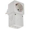 HUBER Motion 21HF - Connettore intermedio radar rilevatore di movimento 180° per presa I 230V / 1200W sensore di movimento LED adatto con portata fino a 8 m, sensore crepuscolare