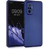kwmobile Custodia Compatibile con Xiaomi Redmi Note 10 Pro Cover - Back Case Morbida - Protezione in Silicone TPU Effetto Metallizzato blu metallizzato