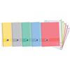 Oxford Europeanbook5 Oxford & You, Quaderno microperforato A4+, copertina extra rigida, 5 strisce colorate, quadretti 5 x 5, 120 fogli, 90 g, colori assortiti