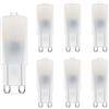 noobibaba Lampadina LED G9, 25w Lampada Alogena Di Ricambio, A Basso Consumo Di Energia, Usato Per Il Lampadario A Sospensione Sconces Corridoio Luce 2,5W 2700k Bianco Caldo 6 unità