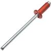 AERZETIX - Set di 50 rivetti ciechi standard Ø4x10mm colore rosso fuoco RAL 3000 - DIN 7337 - rivetto pop a rottura stelo -in acciaio/alluminio - C48069
