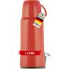 Helios Elegance - Thermos rosso, 1,0 l, per 6 ore, mantiene le bevande calde e fredde, design robusto, ideale per i viaggi