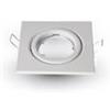 V-TAC VT-7227 3472 PORTAFARETTO ORIENTABILE QUADRATO DA INCASSO PER LAMPADINE GU10 E GU5.3