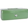 DONAU 5233001PL-06 - Cassetta portavalori grande, 250 x 90 x 180 mm, verde
