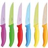 Excelsa Unisex - Adulto Passione Color Set 6 Coltelli da Bistecca, Multicolore, 6 Pezzi