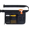 Cdemiy Borsa Porta Attrezzi, Marsupio Portautensili con Cintura, Borsa da Cintura per Attrezzi Professionale Impermeabile Regolabile, per Casa, Giardino, Camper, Pulizia (Nero)