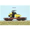 TRIX 24118 DB AG carro pianale SSy a carrelli con rullo compressore stradale