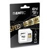 EMTEC MICROSDHC 64GB CLASS10 SPEEDIN MEMORY CARD/HARD DISK CONSOLE - MEMORIE