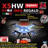 SYMA Drone SYMA X5HW FPV HEADLESS CAMERA HD real time WiFi 4 BATTERIE + RICAMBI