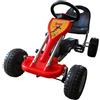 vidaXL AX Go Kart Pedali Rosso Giocattoli Veicoli spinta Giochi 89x52x51cm Arredo 90253