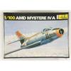Heller PRL) AMD MYSTERE IV A MONTAGGIO MODELLINO MODEL 1:100 AEREO PLANE AVION HELLER