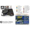 VALLEJO MODEL AIR BASIC COLORS & AIRBRUSH Set 17 ml 30 pcs + Aerografo 71172 by VALLEJO