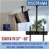 SUPPORTO STAFFA SOFFITTO X TV LED LCD 37"- 55" MAX 600-1000MM TELESCOPIO PLASMA