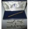 Penna Teknika M con timbro Laminata Argento vintage anni 70 NUOVA SPESE GRATIS