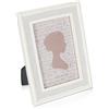 Belssia Portafoto Bianco e Grigio Lavato 10x15