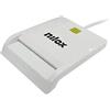 Nilox, Lettore Smart Card NX-SCR1-W, Utile per Online Banking, Shopping Online e Identificazione Personale, Installazione Immediata Plug&Play, Interfaccia USB 2.0