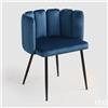 Enzo De Gasperi EDG Enzo de Gasperi Poltroncina in velluto Cappet Blu