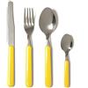 Excelsa Fashion Servizio 24 Posate, Acciaio Inossidabile, Giallo