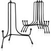 Mocoosy 4pcs 6 pollici migliorato antiscivolo espositore, decorativo piatto supporto foto titolare nero Espositore cavalletto in ferro per display cornici, piatti, libri di cucina, tablet e arte