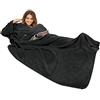 Gözze - Coperta Premium con Maniche e Tasca a Marsupio, 100% Poliestere, 150 x 240 cm - Nero