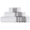 SOREMA Havana - Set di asciugamani 30 x 50/50 x 100/70 x 140 cm, colore: Bianco/Beige