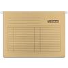 DONAU 7410905-02 - Cartella sospesa in cartone riciclato, 230 g/m², per formato DIN A4, apertura laterale, colore: marrone, confezione da 5, etichetta vuota intercambiabile, ideale per ufficio, scuola