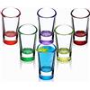 KADAX Bicchierini da Liquore in Vetro Trasparente da 28 ml, Bicchieri Piccoli da Shot, Ideali per Amaro, Limoncello e Grappa (Set di 6, Colorati)