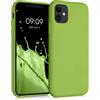 kwmobile Custodia Compatibile con Apple iPhone 11 Cover - Back Case per Smartphone in Silicone TPU - Protezione Gommata - oliva verde