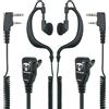 TechSide Microfono Auricolare Avvolgente cavi spiralati | Radio ricetrasmittenti | Compatibile con Kenwood 2 pin TI-F8+ Midland G10 G11V CT890 BaoFeng UV-82 UV5RA | Vigilanza Sicurezza SoftAir (2 Pz)